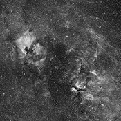 Hmloviny v okolí hviezdy Deneb - 12. jún 2013